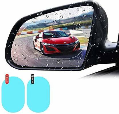 Campark 2pcs Car Rear View Mirror Film - Anti-Fog Anti-Glare Anti-Scratch Anti-Mis Rainproof Waterproof HD Mirror Window Film Clear Protective Sticker for Car Mirrors & Side Windows, Safe Driving Car Mirror Rain Blocker