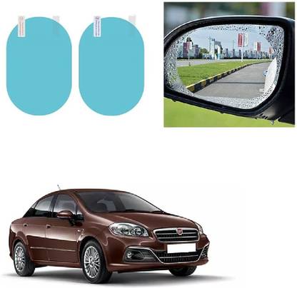 AutooNation Car Side Mirror Rainproof, Anti-fog Film Set of 2 Pcs For Fiat Linea Type-2 Car Mirror Rain Blocker