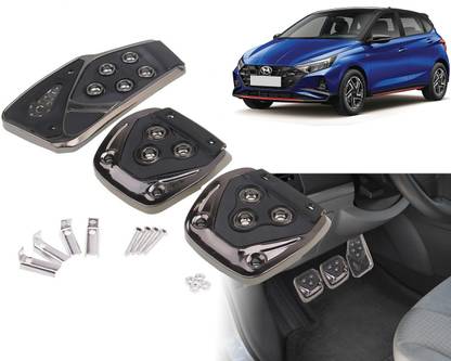 Selifaur BP14 - 3 Pcs Black Non-Slip Manual Car Pedals kit Pad Covers Set I20 N Line Car Pedal