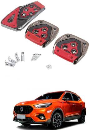 AuTO ADDiCT Car Pedal Cover 3 Pcs Non-Slip Pad (Red) FOR MG ASTOR Car Pedal