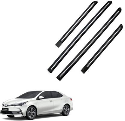 TECHMOZ TOYOTA COROLLA ALTIS DOOR SIDE BEADING CHROME LINE SET OF 4 Car Beading Roll For Door