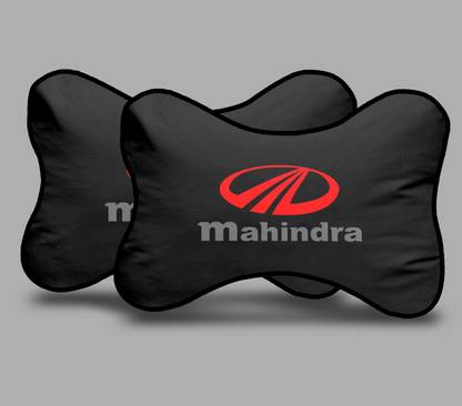 kioni Black Polyester Car Pillow Cushion for Mahindra