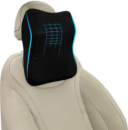 releeva Black Memory Foam Car Pillow Cushion for Universal For Car