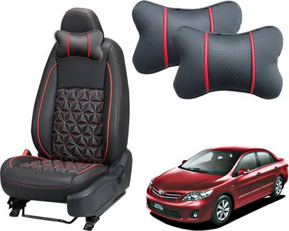 PEEPS STORE Black Leatherite Car Pillow Cushion for Toyota