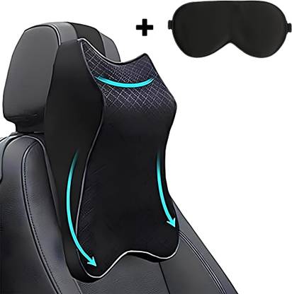 SASTIKAM Black Memory Foam Car Pillow Cushion for Universal For Car