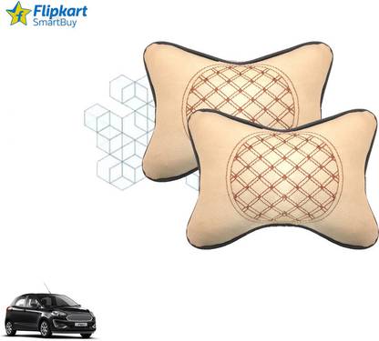 Flipkart SmartBuy Beige, Brown Leatherite Car Pillow Cushion for Ford