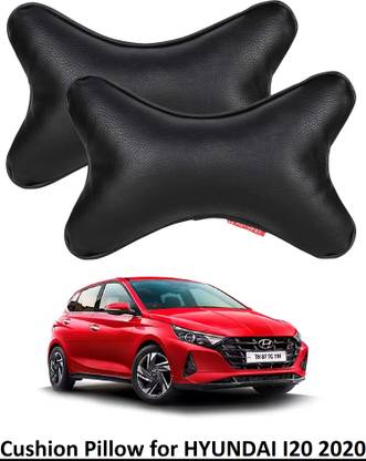 AUTOFIT Black Leather Car Pillow Cushion for Hyundai