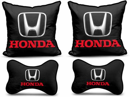 kioni Black Polyester Car Pillow Cushion for Honda