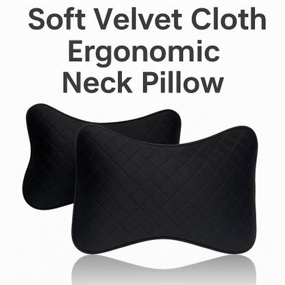 autouniko Black Velvet Car Pillow Cushion for Universal For Car
