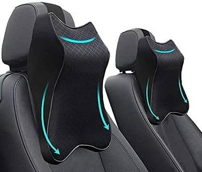 Doyelex Black Memory Foam Car Pillow Cushion for Universal For Car