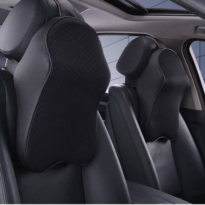 Vrundon Black Memory Foam, Cotton, Leather
