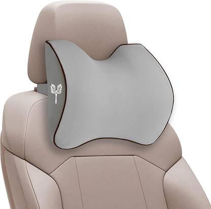 Grin Health Grey Memory Foam Car Pillow Cushion for Universal For Car