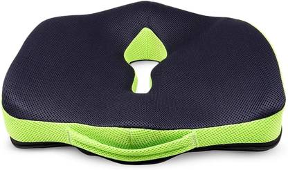 BuyAlly Black, Green Memory Foam Car Pillow Cushion for Universal For Car