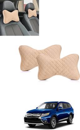 ABJD Beige Memory Foam Car Pillow Cushion for Mitsubishi