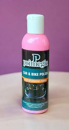 PRIMEGIC Paste Car Polish for Metal Parts, Chrome Accent, Bumper, Windscreen, Tyres, Metal Parts, Leather