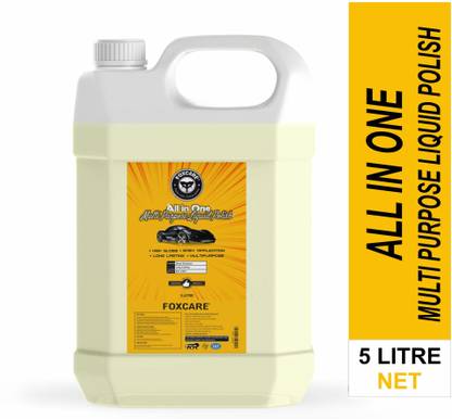 FOXCARE Liquid Car Polish for Exterior, Dashboard, Tyres, Bumper, Metal Parts, Leather, Chrome Accent, Leather, Headlight