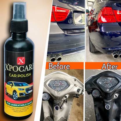 XPOCARE Liquid Car Polish for Bumper, Chrome Accent, Dashboard, Exterior, Metal Parts, Leather, Tyres, Windscreen