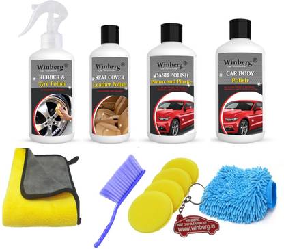 Winberg Paste Car Polish for Bumper, Dashboard, Exterior, Tyres, Leather, Windscreen