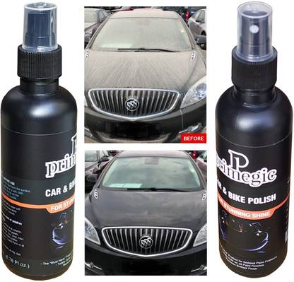 PRIMEGIC Liquid Car Polish for Dashboard, Chrome Accent, Bumper, Exterior, Headlight, Metal Parts, Leather, Windscreen