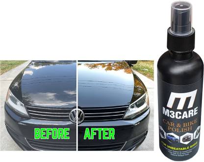 M3CARE Liquid Car Polish for Metal Parts, Dashboard, Leather, Bumper, Exterior, Chrome Accent, Windscreen, Headlight