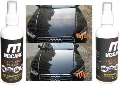M3CARE Liquid Car Polish for Exterior, Headlight, Leather, Metal Parts, Windscreen, Dashboard, Chrome Accent, Bumper
