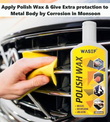 WASEF Paste Car Polish for Chrome Accent, Dashboard, Exterior, Leather, Metal Parts