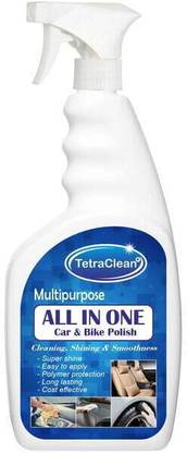 TetraClean Liquid Car Polish for Metal Parts, Chrome Accent, Tyres, Exterior, Leather