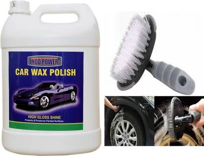 INDOPOWER TOP388-CAR WAX POLISH 5kg.+All Tyre Cleaning Brush
 1 pic . Car Washing Liquid