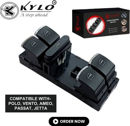 KYLO Main Power Window Switch Polo/Vento/Ameo/Passat Right with Black Finish Car Power Window Switch