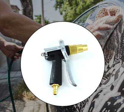 DeoDap Gold Trigger Hose Nozzle | Adjustable Metal Spray Gun | Heavy-duty Metal Design Spray Gun