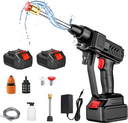 rich mart Double Battery Portable Pressure Washer Gun With Rechargeable Battery 12000Mah Pressure Washer