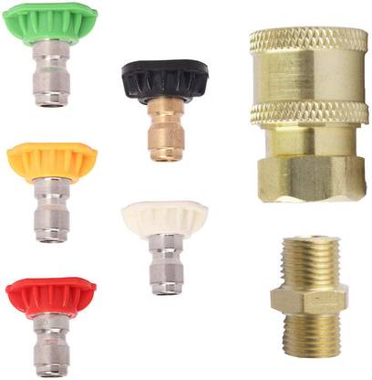 QUIMP Adapter Kit with Set of 5 Angle Nozzle QD (Quick Disconnect) Accessory Pressure Washer