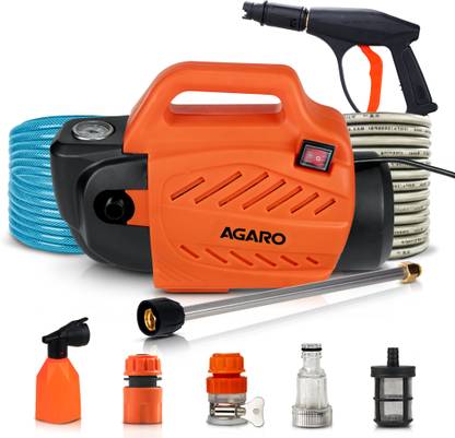 AGARO Regal 2000W, 6.5L/Min Flow Rate, 120 Bar 8 Meters Outlet Hose, 4 Mtr Cord, High Pressure Washer