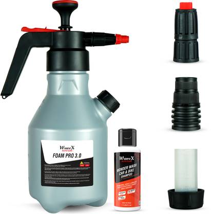 Wavex Foam Sprayer For Car & Bike Foam Pro 3.0 with Additional Cap, 3 Nozzles,Portable Spray Gun