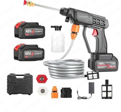 EWAMALIYA SALES WEAMALIYA-Cordless Pressure Washer Gun Car Wash Bike Washing Cleaning 2 Battery Spray Gun