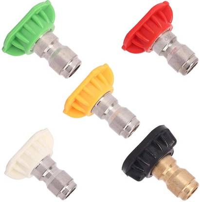 QUIMP 5 Pc QD Angle Nozzle For Universal Pressure Washer Pump Parts Accessories V1 Pressure Washer