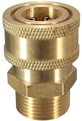 VELVON Qrc 3/8 Brass Quick Release Adapter Connect to M22 Metric Pressure Washer Hose Pressure Washer