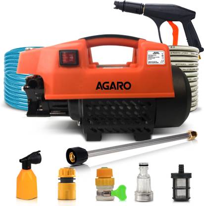 AGARO Supreme 1800 Watt, 120 Bar, 6.5L/Min Flow Rate, 8 Mtr Hose, Car & Bike, High Pressure Washer