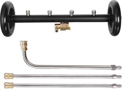 VIPARTH Underbody Car Wash Water Broom 2 Piece Extension Wand & 90 Degree Angled Wand Spray Gun