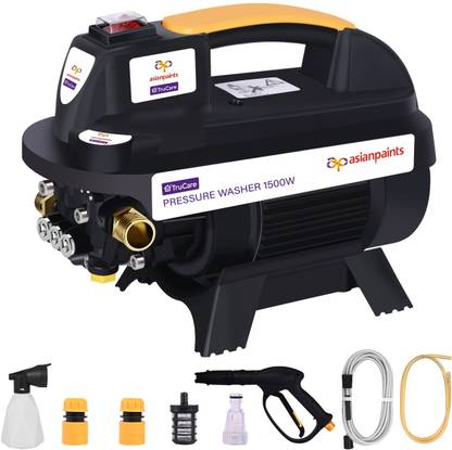 Asian Paints TruCare 1500W 110 bar | 6.5 litre/min Flow Rate | 8 Meters Outlet Hose Pipe Pressure Washer