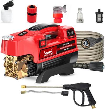 Balwaan Krishi PW-350 1800W 120-150 Bar 7.5L/min Brass Pump, Bend Lance for Car Wash & Cleaning Pressure Washer