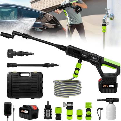 SHARNGA 6 in1 Cordless Portable Pressure Washer Gun 48V 12000mah High Pressure Water Gun Pressure Washer