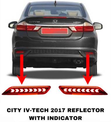 RohanEshop Honda City iv-tech 2017+ Reflector with Indicator Type - C Car Reflector Light Car Reflector Light