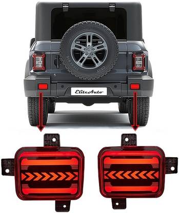 EliteAuto Rear Bumper Led Arrow Reflector/DRL Mahindra Thar with Matrix Running Indicator Car Reflector Light