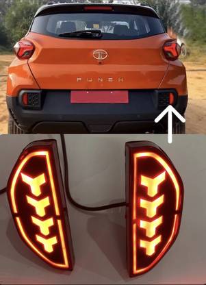 डी डी ए एंटरप्राइज़ेज REAR REFLECTOR LIGHT/DRL FOR TATA PUNCH WITH MATRIX+SCAN FUNCTION (2PCS) 4 WIRE कार रिफ्लेक्टर लाइट