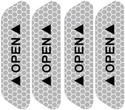 colorsole CAR WHITE Reflective Tape 4Pcs, Universal Door Open Warning Stickers Car Reflector Light
