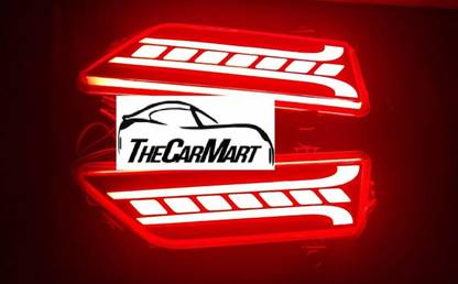 CARMART Car Reflector Led Brake Light for Rear Bumper DRL for XUV 300 Set of 2 Car Reflector Light