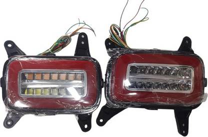 pitzone Rear Bumper Reflector LED Compatible for Hyundai Venue - Set of 2 Car Reflector Light