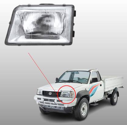 Apsmotiv Headlight Assembly Suitable for Tata DI 207 Left Side Modal 2002 to 2006 Car Reflector Light