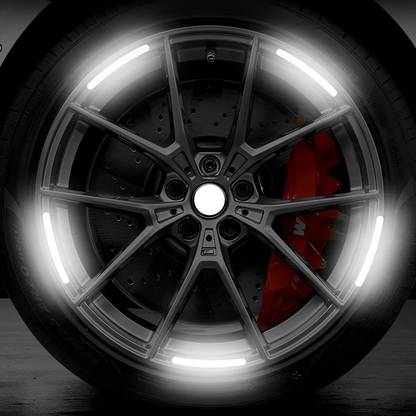 Mr fix Universal 3D White Reflective Sticker Car Reflector Light
